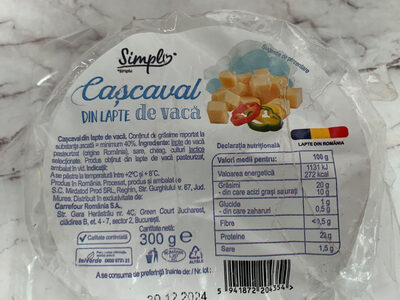 Cascaval din lapte de vaca