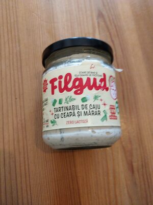 Tartinabil de caju cu ceapa si marar front packaging