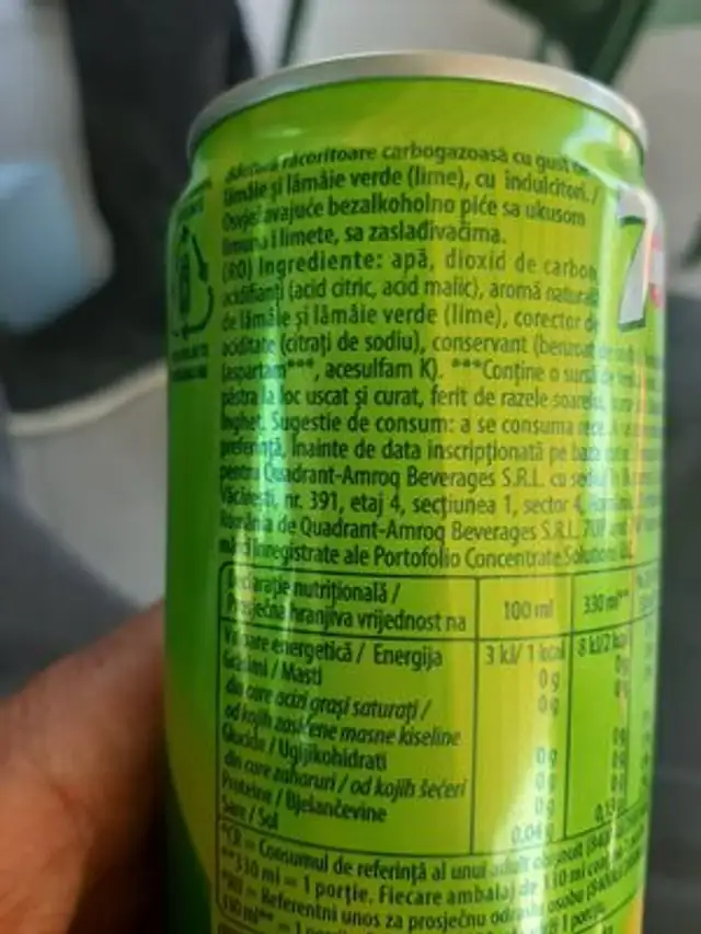 Unknown ingredients label
