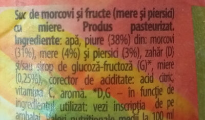 Tedi ingredients label