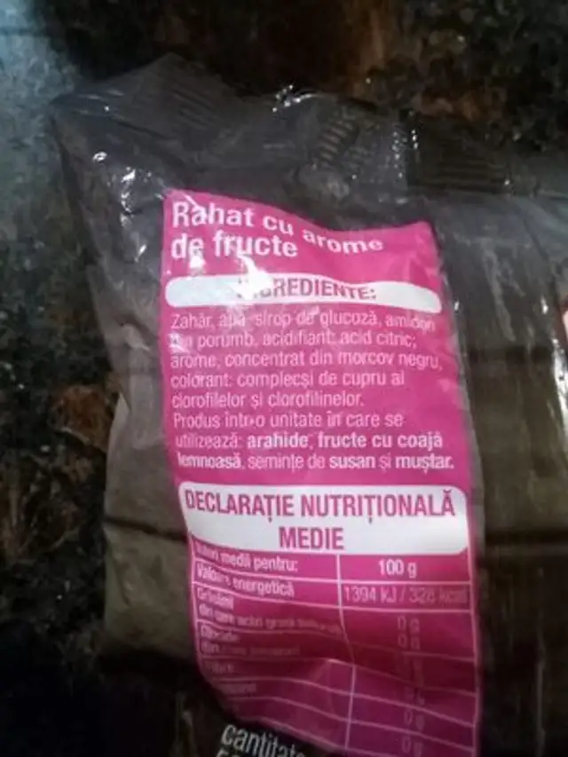 Unknown ingredients label