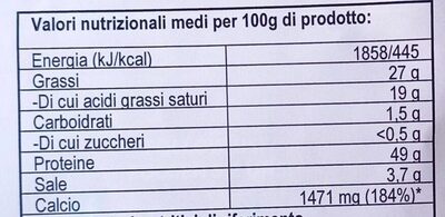 Let's cheese nutrition facts table