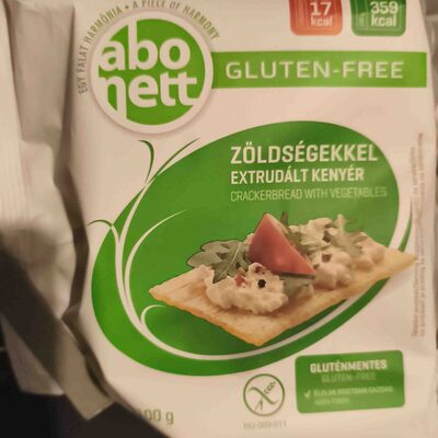 Crackerbread with vegetables, extrudált kenyér zöldségekkel