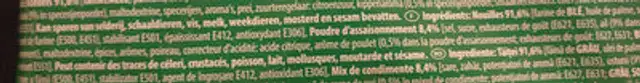 Demae Ramen ingredients label