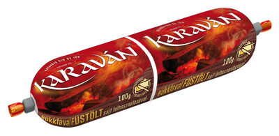 Karaván ömlesztett sajt front packaging