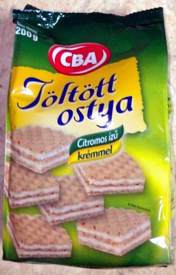 Napolitane umplute cu cremă de lămâie