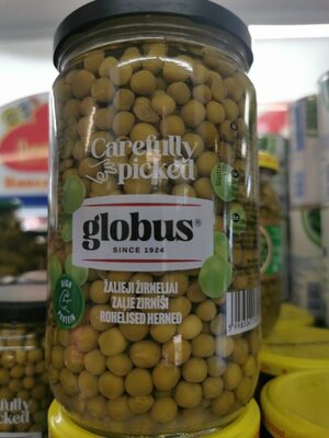 Grüne erbsen front packaging