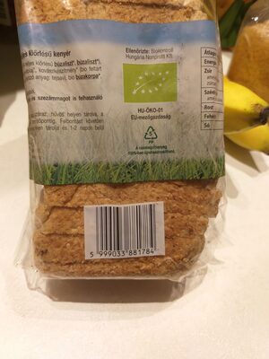 Bio teljes kiőrlésű kenyér
