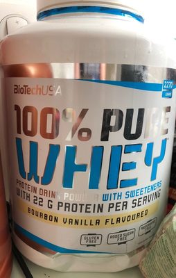100% Pure Whey,Bourbon-vanille front packaging