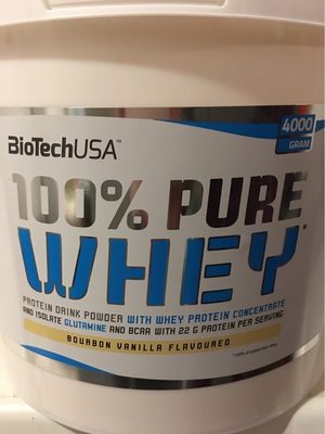 100% PURE WHEY front packaging
