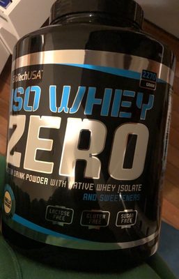 Iso whey zero front packaging