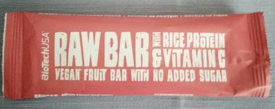 Raw Bar with rice protein & vitamin C