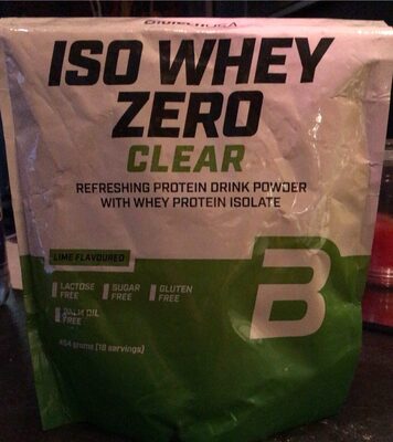 Iso whey zero clear front packaging