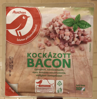 Kockázott bacon front packaging