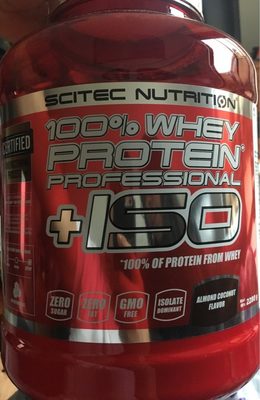 100% whey protein professional +iso front packaging