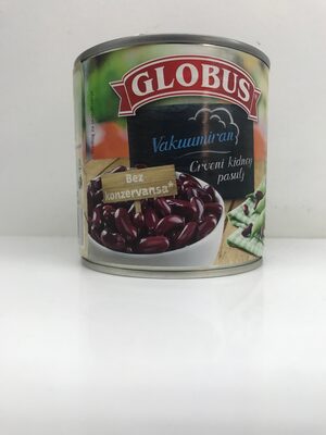 Vakuumuran crveni kidney pasulj front packaging