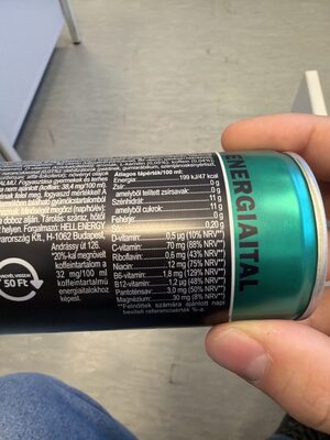 Hell Focus Energy Drink nutrition facts table