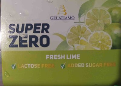 Super zero fresh lime ice cream, no added sugar, lactose free