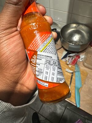 Hot Peri-Peri Sauce nutrition facts table