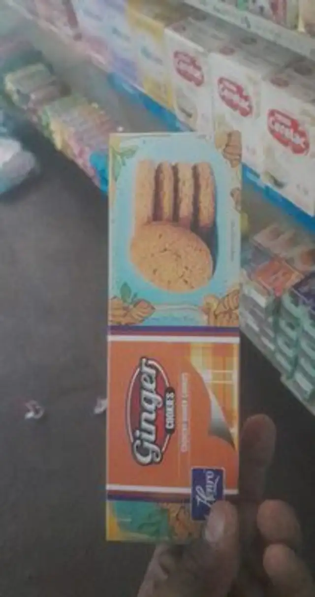 Ginger cookies front packaging