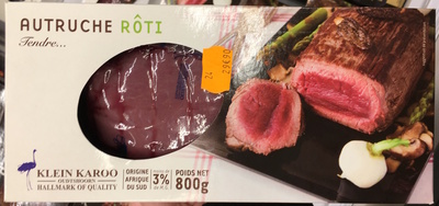 Autruche rôti tendre