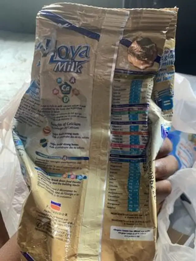 Loya milk ingredients label