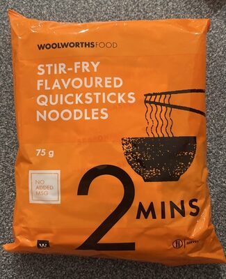 Woolworths Stir fry flavoured quicksticks noodles