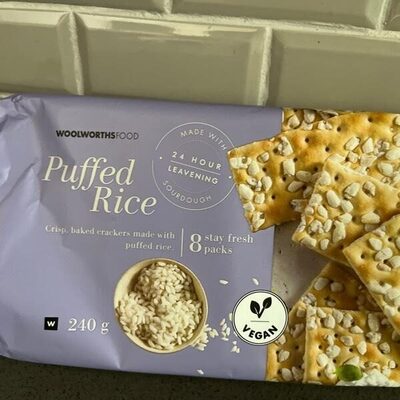Puffed rice crackers