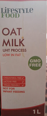 oat milk UHT process low in fat