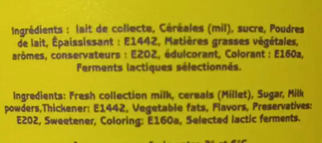 Thiakry pot ingredients label