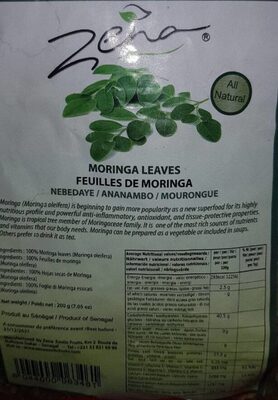 Moringa leaves front packaging