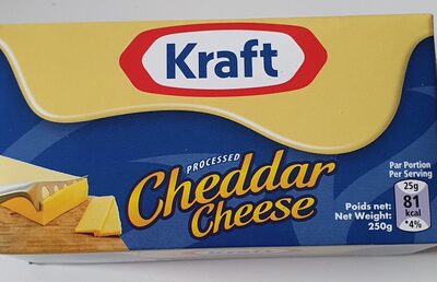 Cheddar cheese front packaging