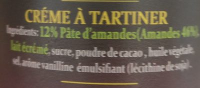 Tchicolata ingredients label