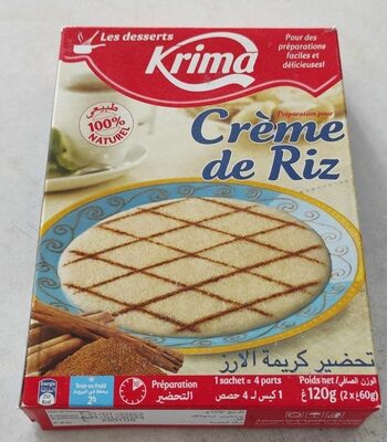 Crème de riz front packaging