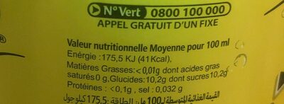 Hamoud Boualem La gazouz blanche nutrition facts table