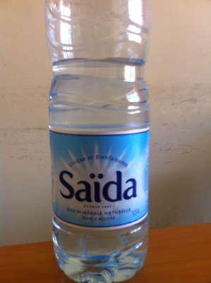 Saida eau minérale front packaging