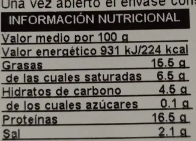 Burger meat extra nutrition facts table