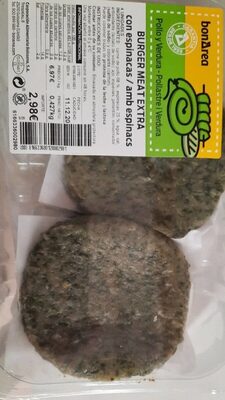 Burguer meat extra espinacas
