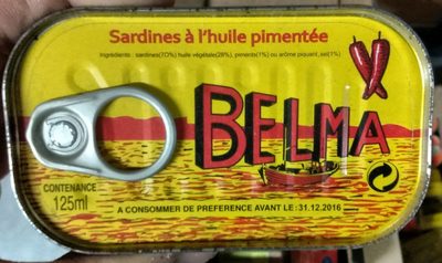 Sardines à l'huile pimentée