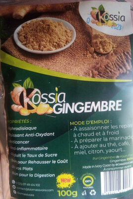 Kossia Gingembre front packaging