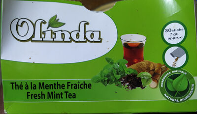 Thé à la menthe fraiche front packaging