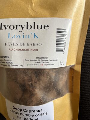 fève de kakao au chocolat noir