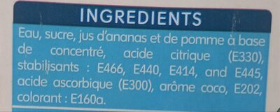 Présséa mix ingredients label