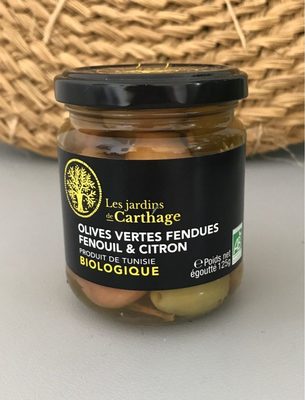 Olives vertes fendues fenouil & citron