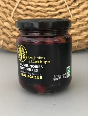 Olives noires naturelles front packaging