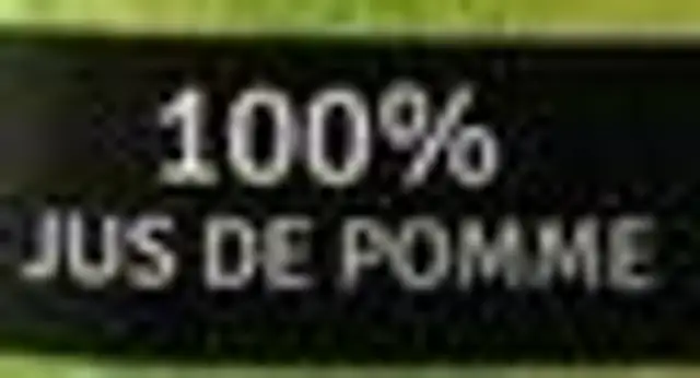 Pur 100% Pomme ingredients label