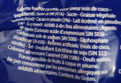 La Galette ingredients label
