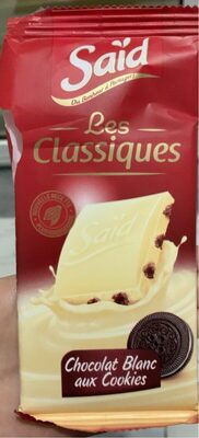 Chocolat blanc aux cookies