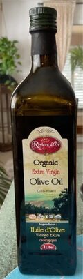 Organic extra virgin olive oil front packaging