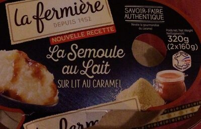 Semoule au lait sur lit au caramel front packaging